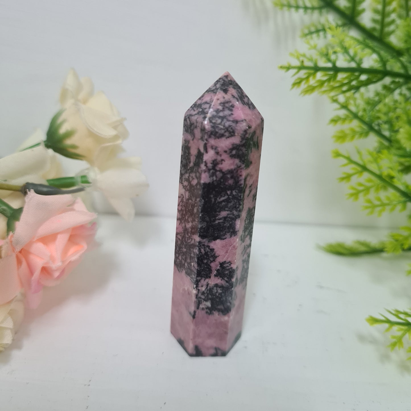 Rhodonite Gemstone Point