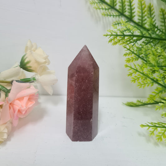 Strawberry Quartz Gemstone Point