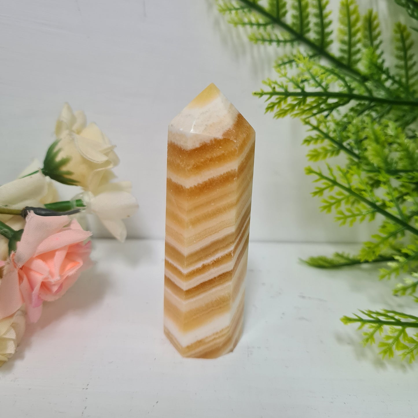 Orange Calcite Gemstone Point