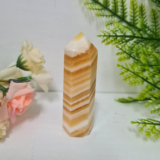 Orange Calcite Gemstone Point