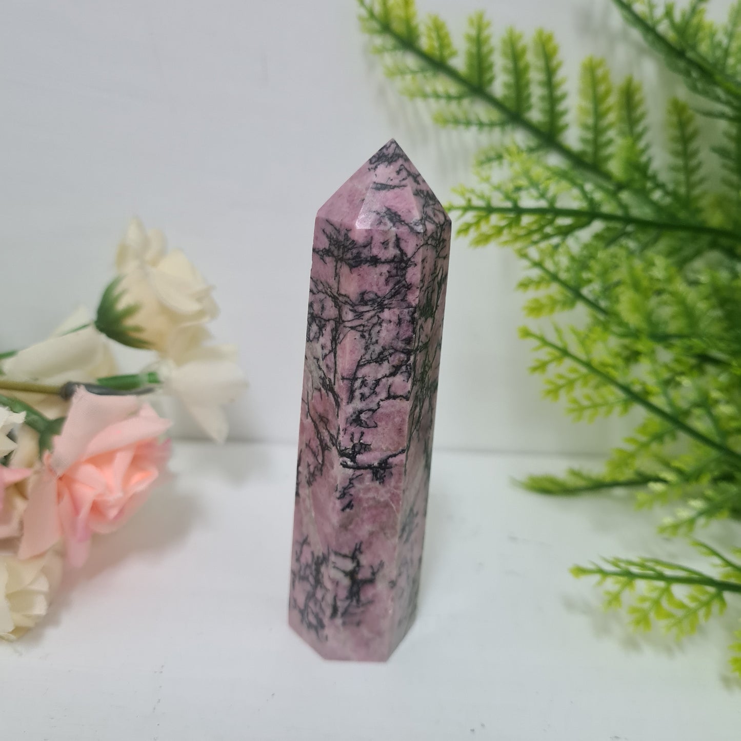 Rhodonite Gemstone Point