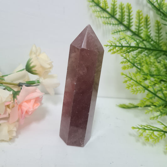 Strawberry Quartz Gemstone Point