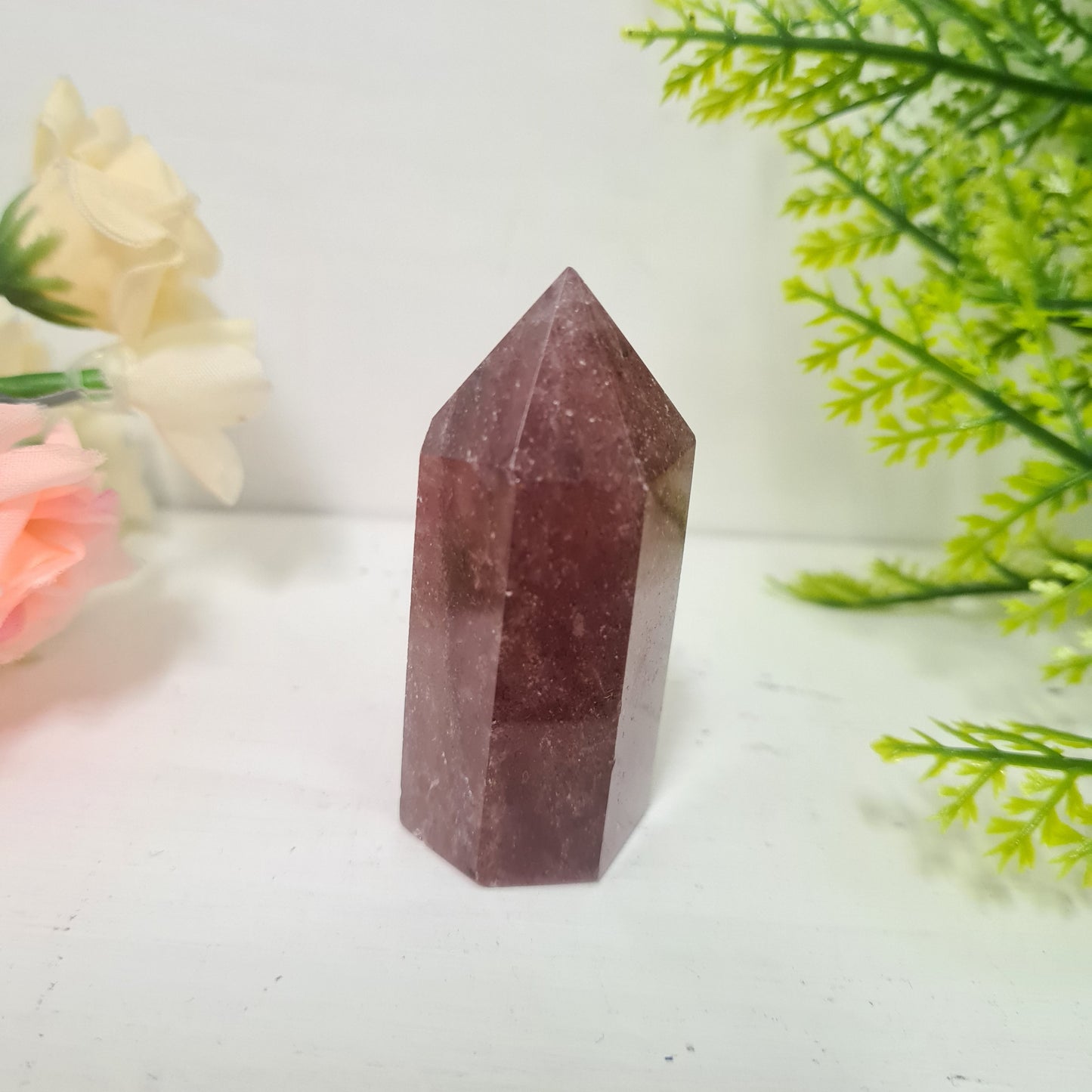 Strawberry Quartz Gemstone Point