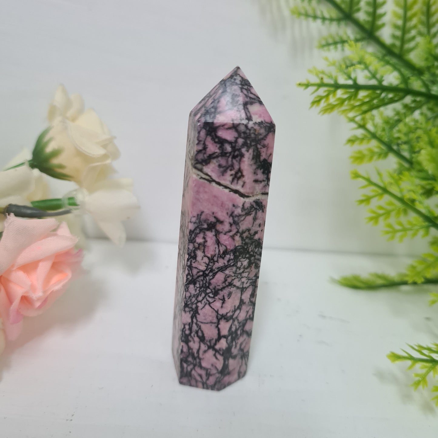 Rhodonite Gemstone Point