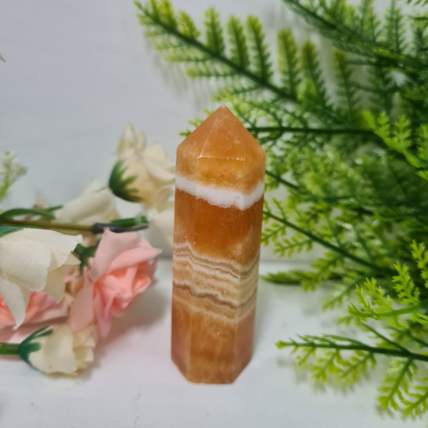 Orange Calcite Gemstone Point