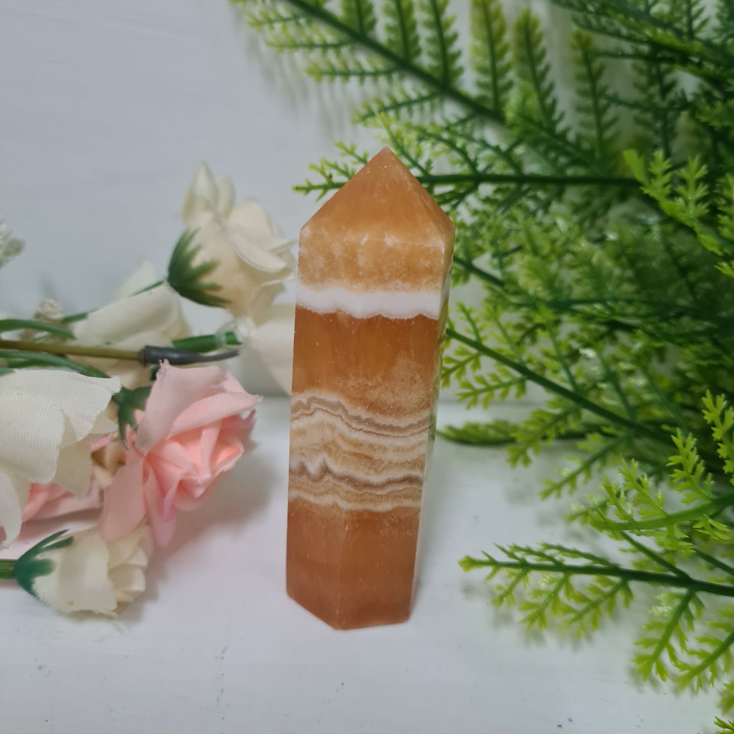 Orange Calcite Gemstone Point