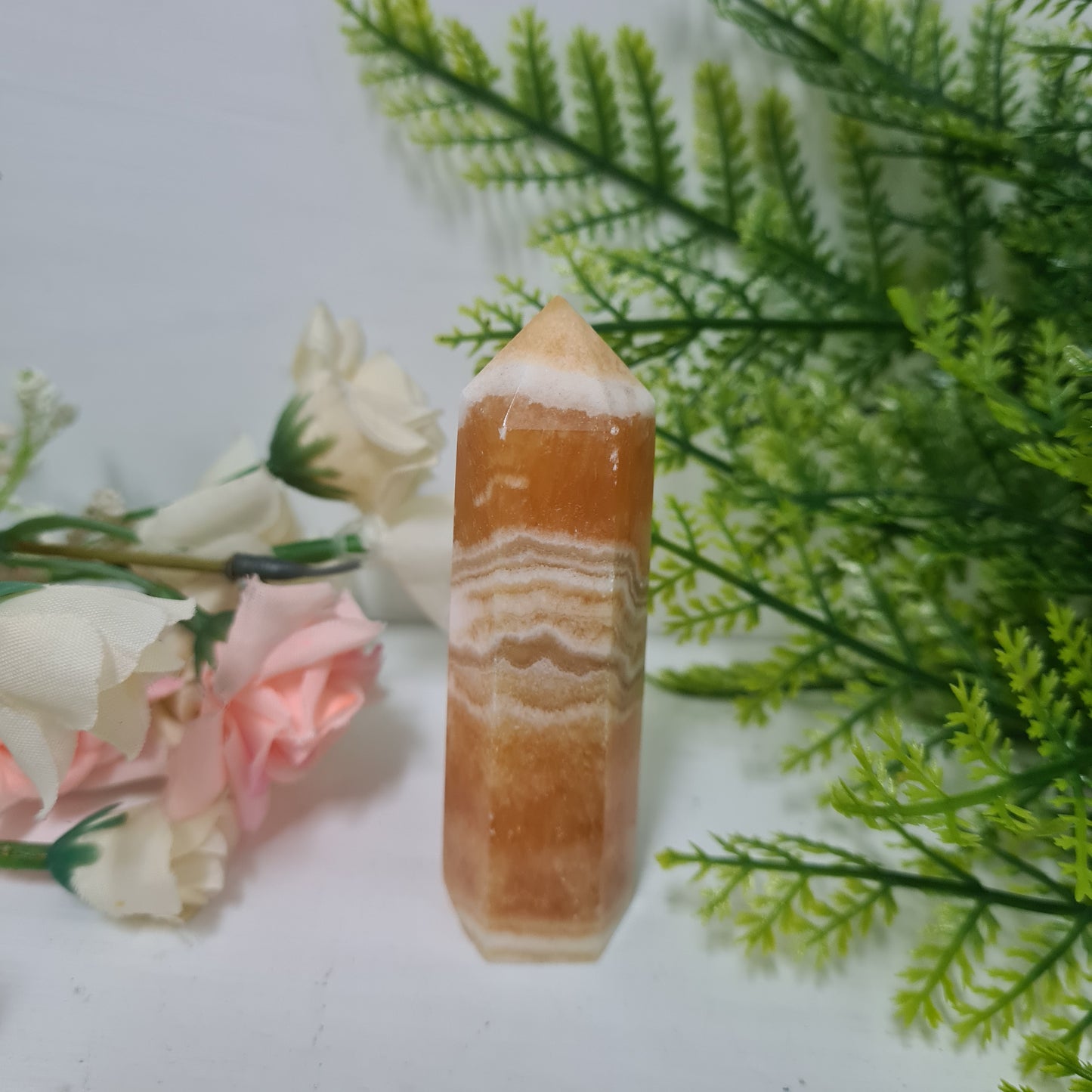 Orange Calcite Gemstone Point