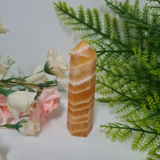 Orange Calcite Gemstone Point