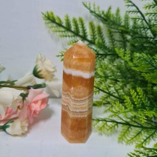 Orange Calcite Gemstone Point