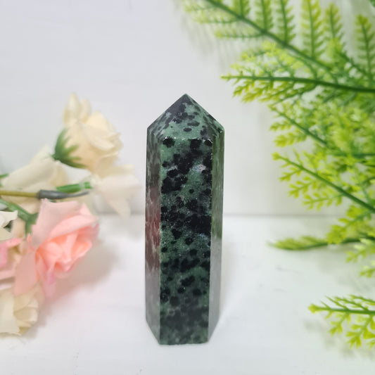 Ruby in Zoisite Gemstone Point