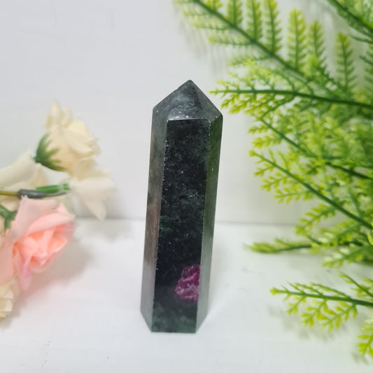 Ruby in Zoisite Gemstone Point