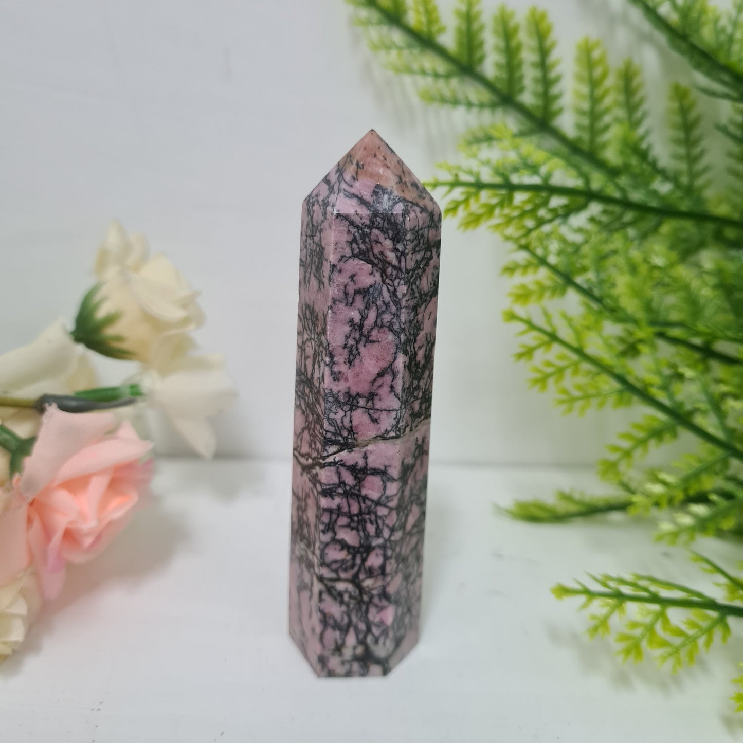 Rhodonite Gemstone Point