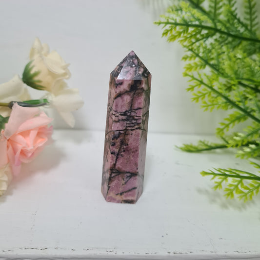 Rhodonite Gemstone Point