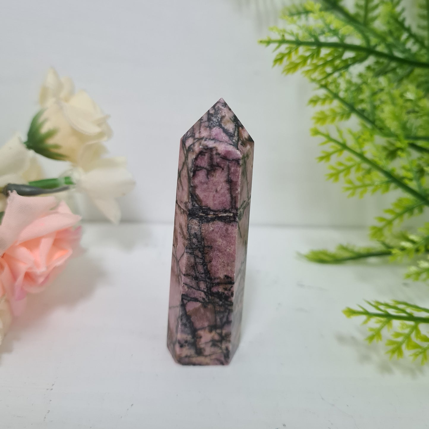 Rhodonite Gemstone Point
