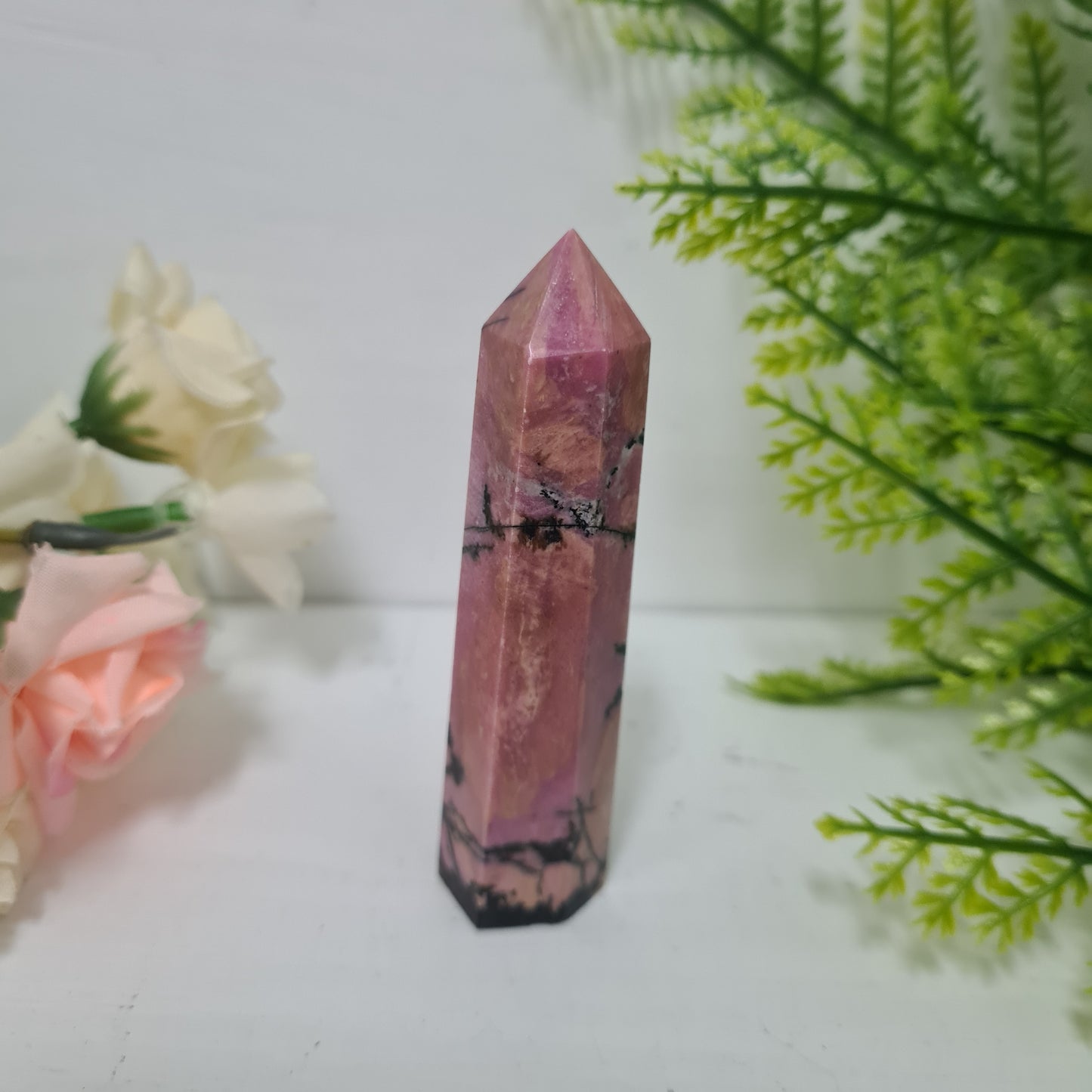 Rhodonite Gemstone Point