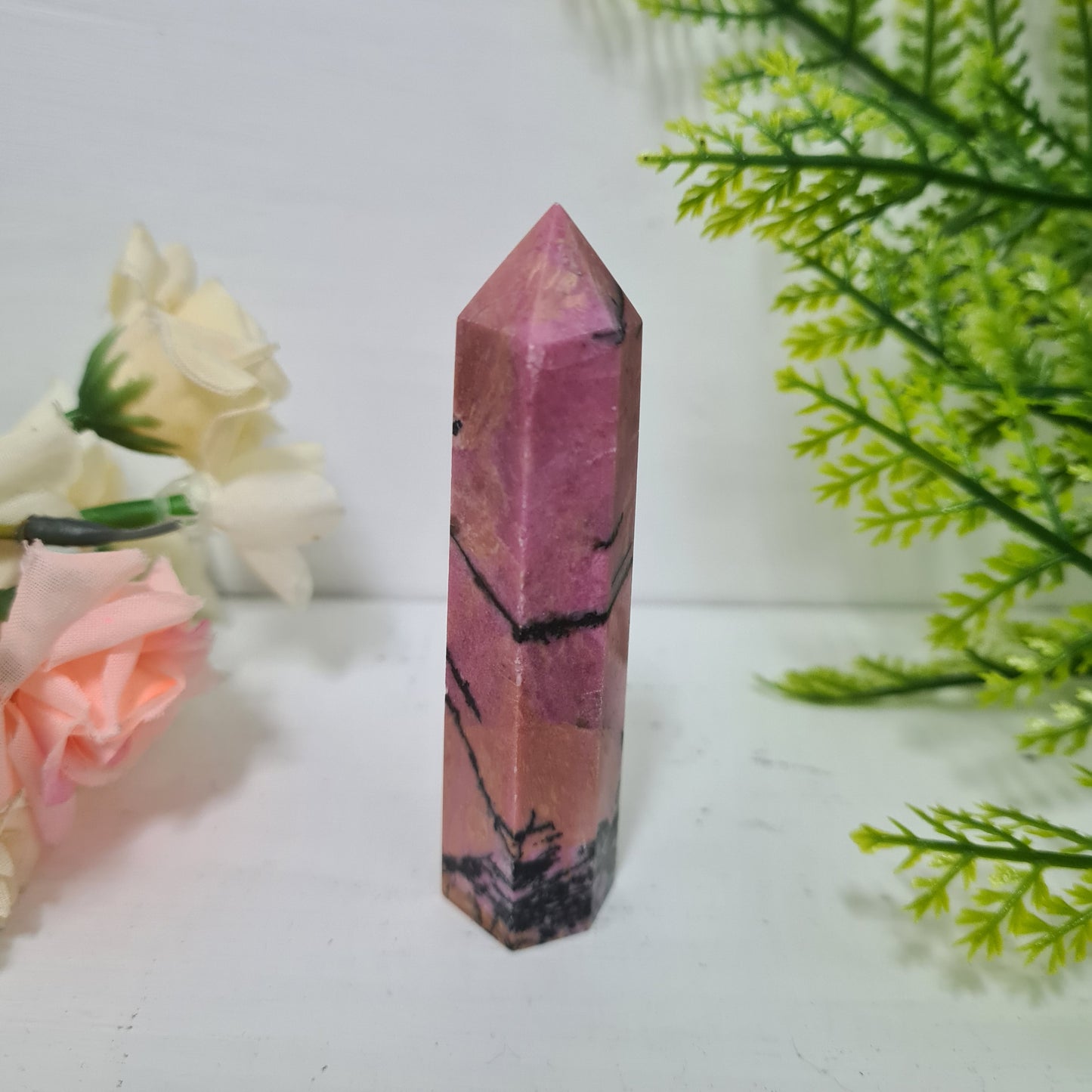 Rhodonite Gemstone Point