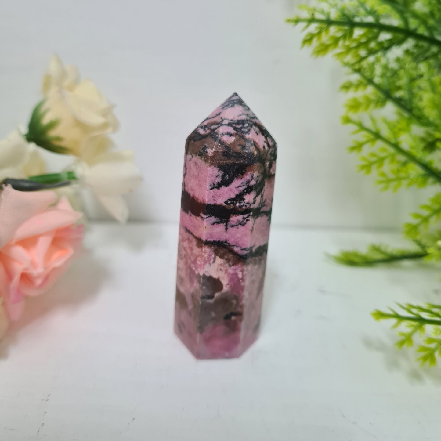 Rhodonite Gemstone Point