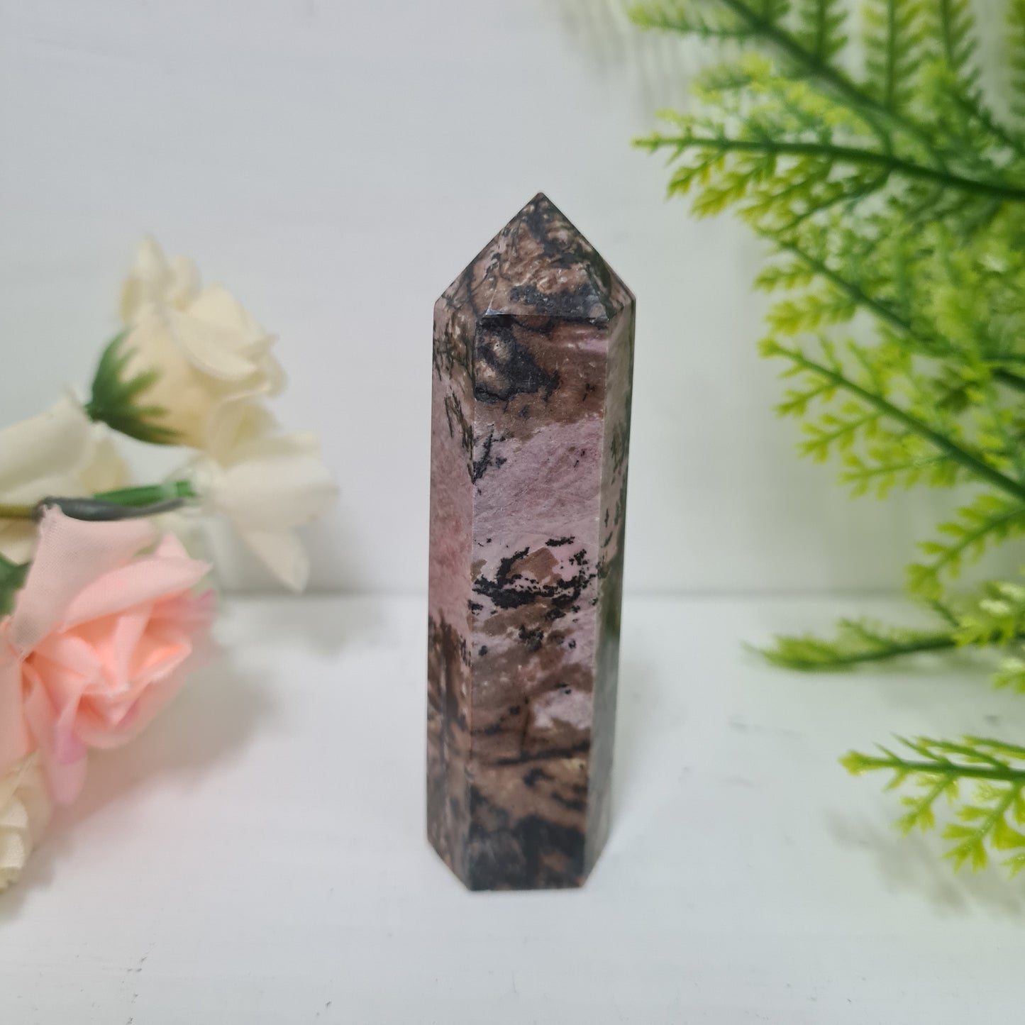 Rhodonite Gemstone Point