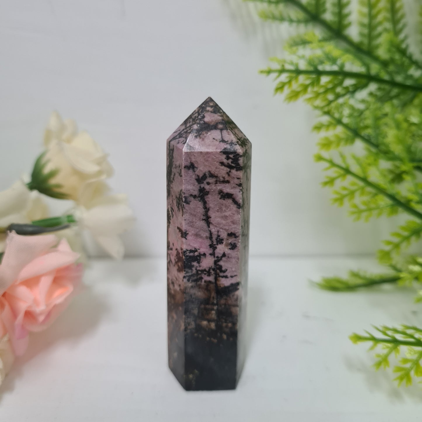 Rhodonite Gemstone Point