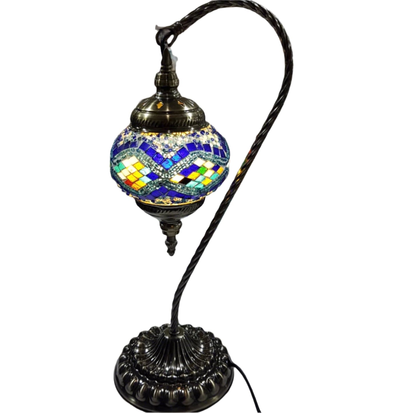 Turkish Mosaic Swan Lamp Tall TL17