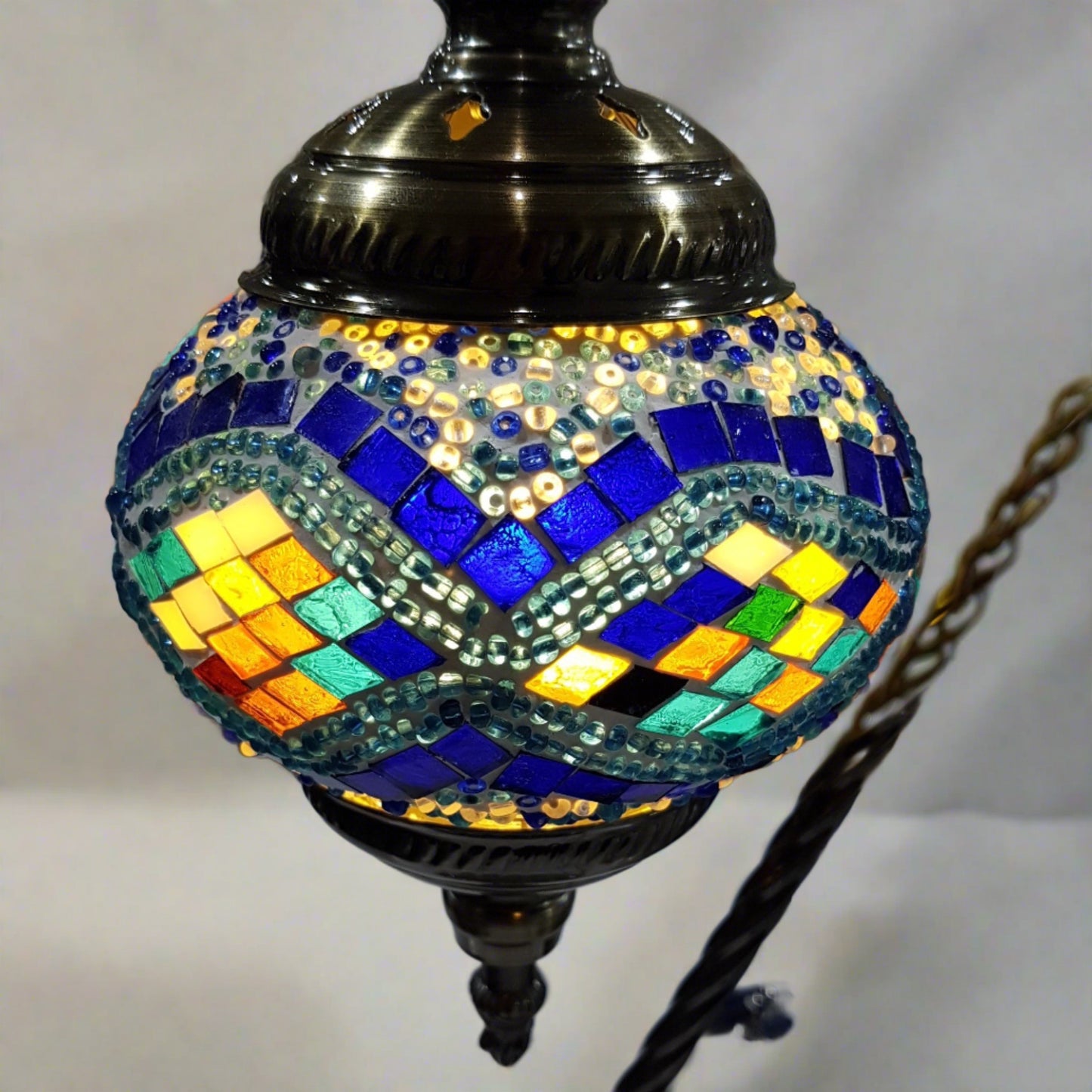 Turkish Mosaic Swan Lamp Tall TL17