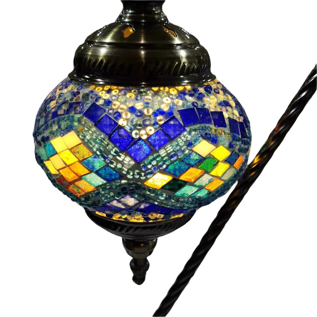 Turkish Mosaic Swan Lamp Tall TL17