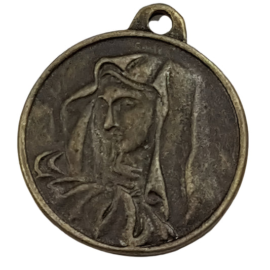 Small Bronze Jesus Pendant
