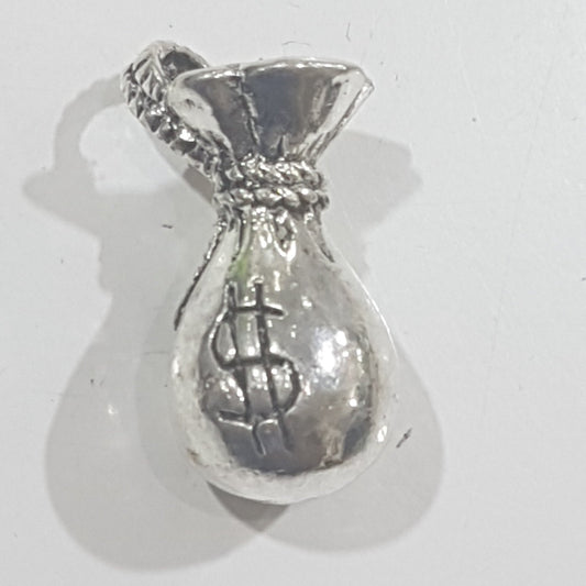 Silver Money Bag Charm