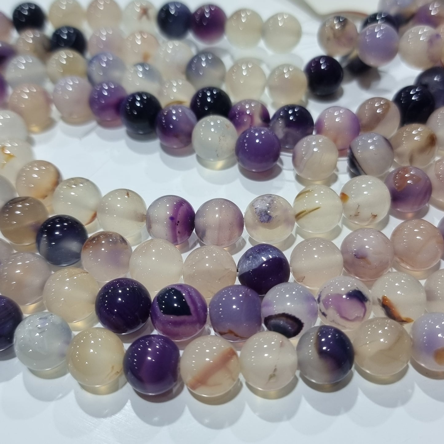 10mm Dyed Agate Round Gemstone Beads