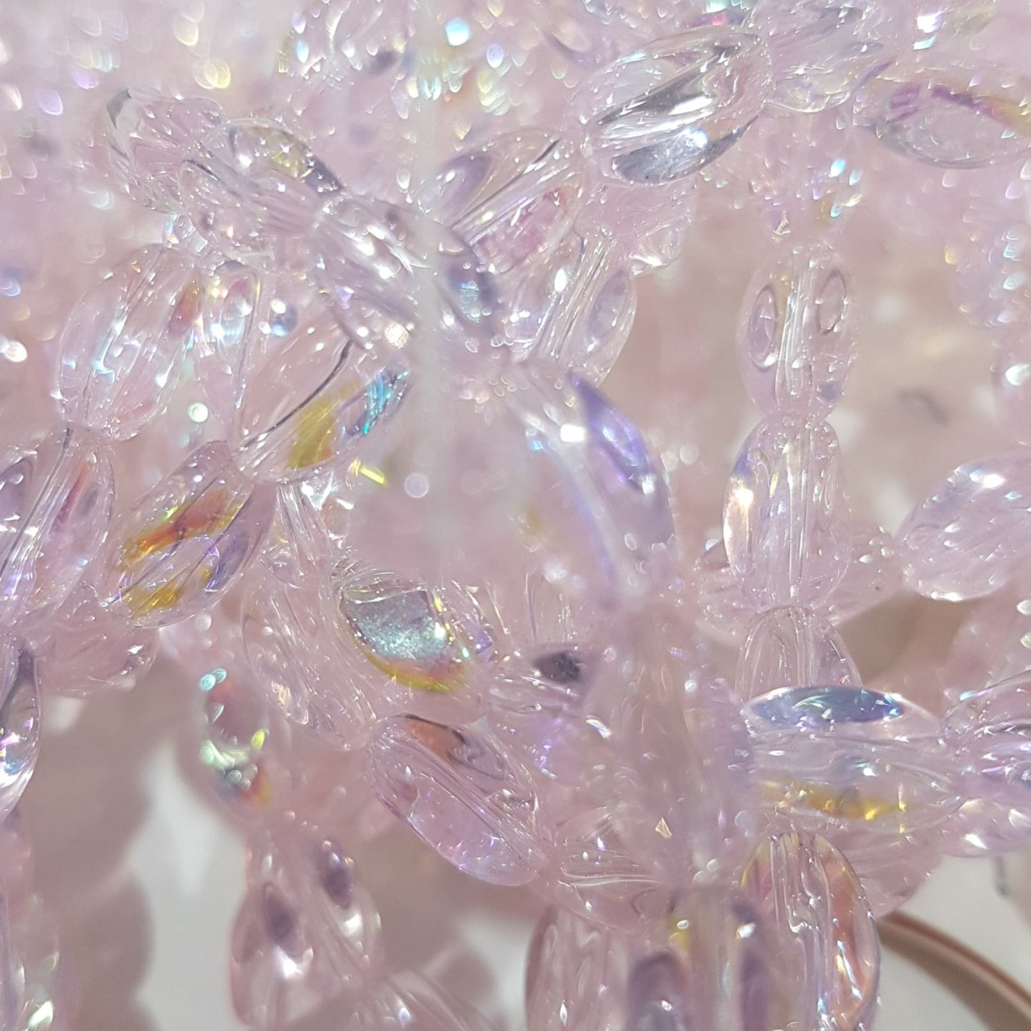 10mm Pink Glass Nugget Beads