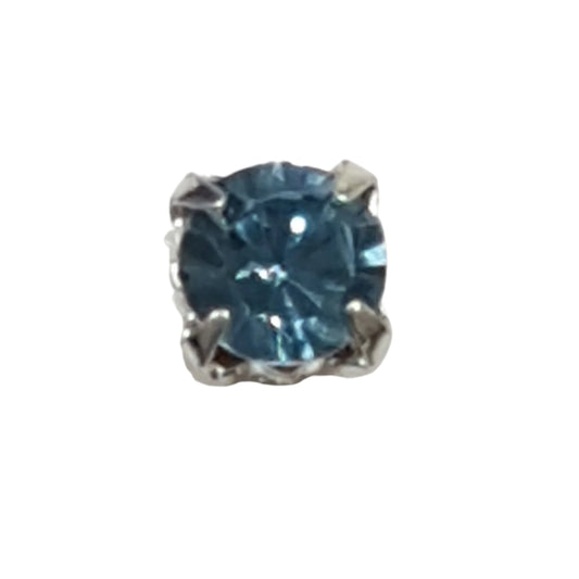 20pc Light Blue Sew On Rhinestones