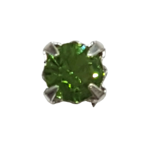 20pc Light Green Sew On Rhinestones