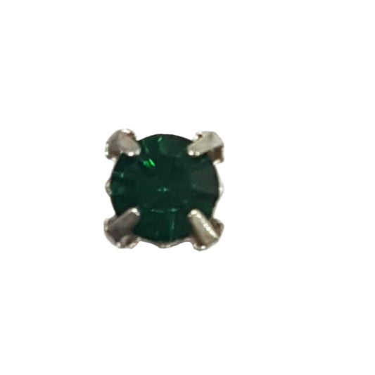 20pc Dark Green Sew On Rhinestones