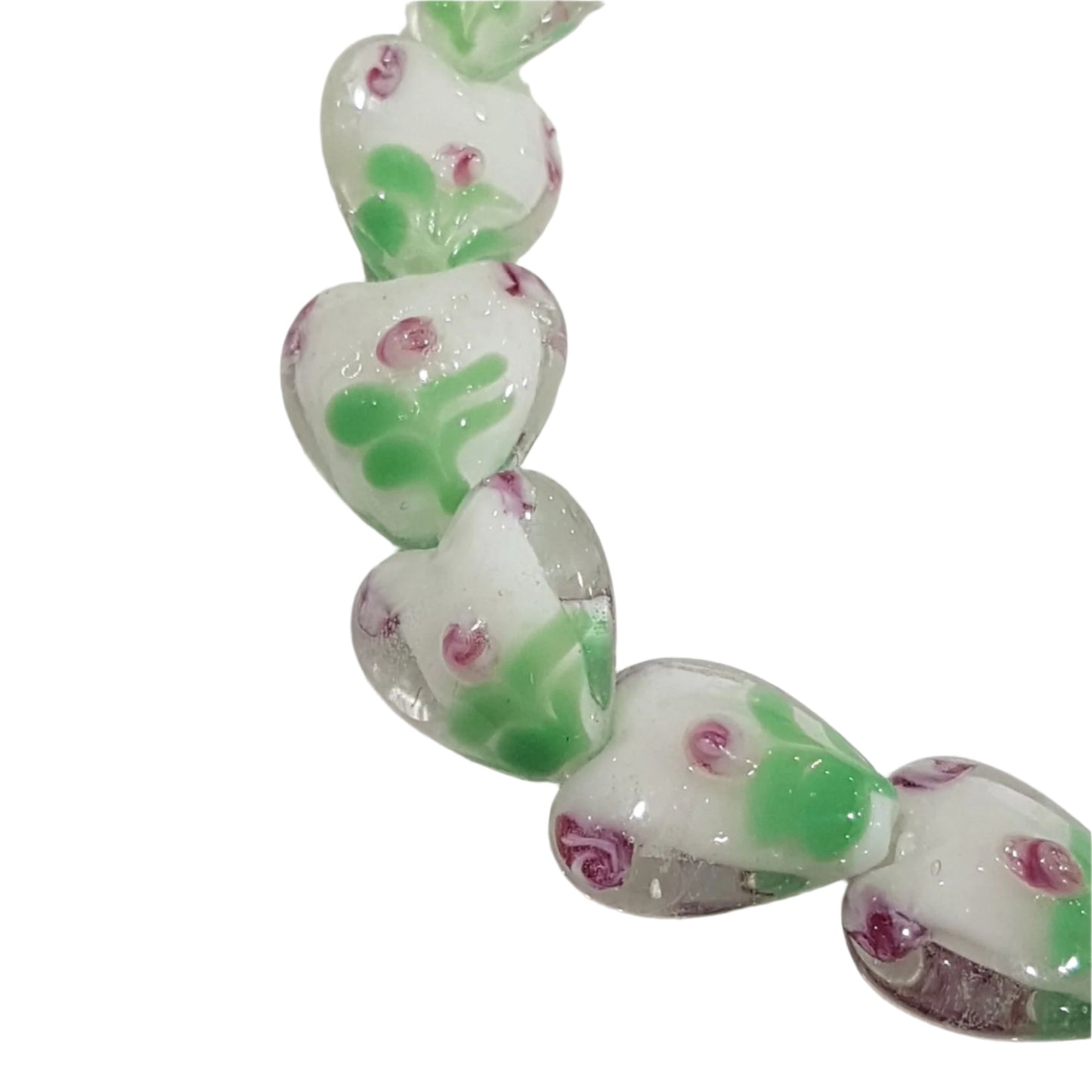 16mm Heart Lampwork Bead