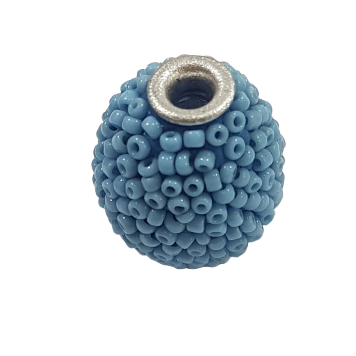 12pc Blue Beaded Kashmiri Beads