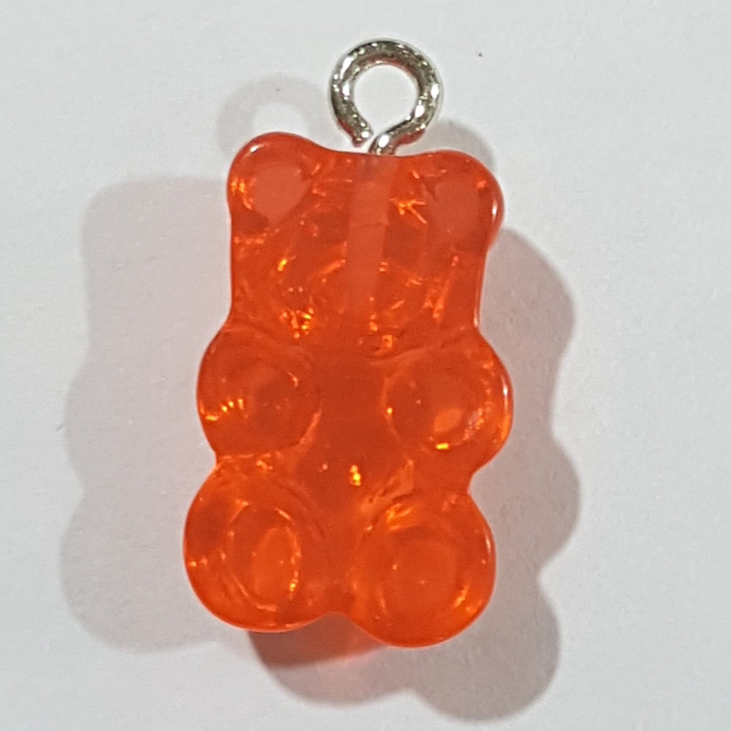 Orange Red Gummy Bear Charm Pendant