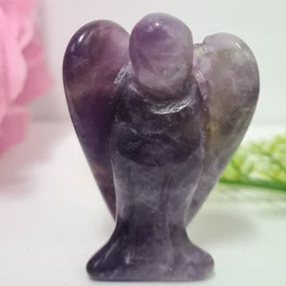 Carved Amethyst Gemstone Angel