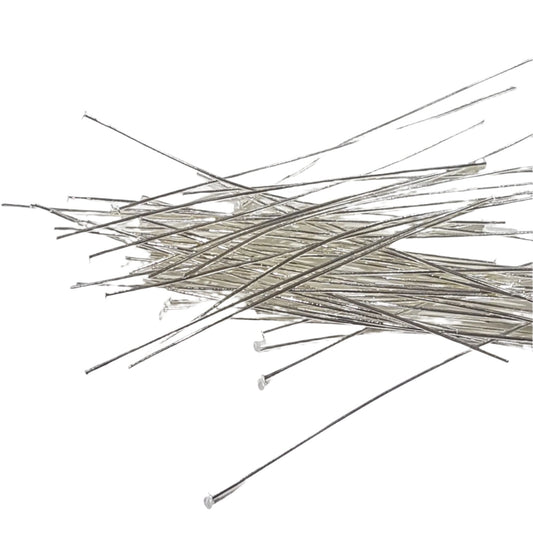 50pc 7.5cm Bright Silver Head Pins