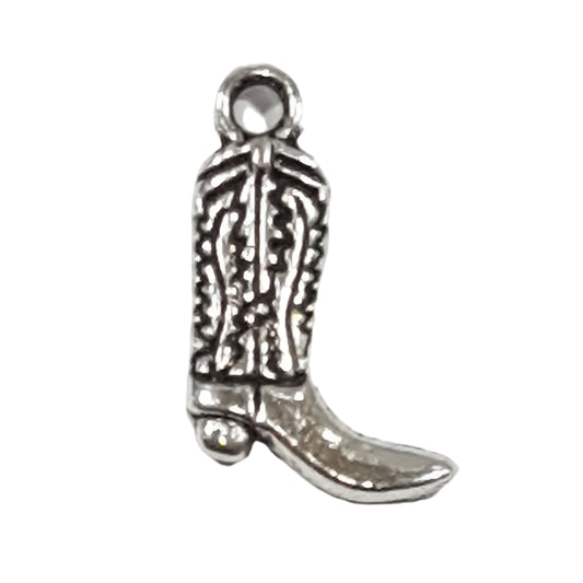 Silver Cowboy Boot With Detail Charm