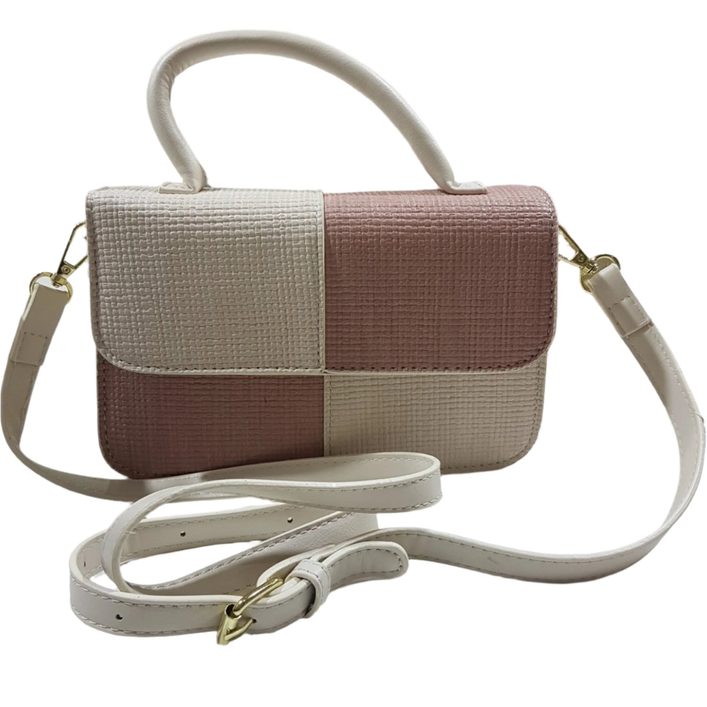 Pink & White Handbag