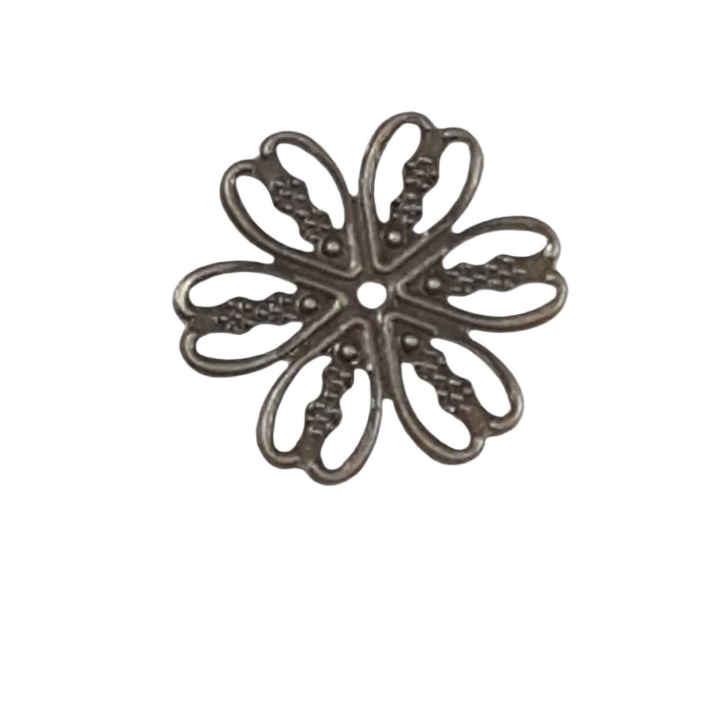 50pc Bronze 6 Petal Bead Caps