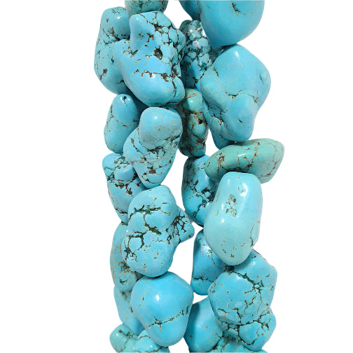 Extra Large Blue Howlite Beads