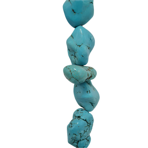 Extra Large Blue Howlite Beads