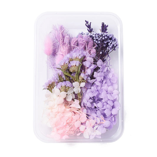 Mixed Purple and Pink Dried Flowers