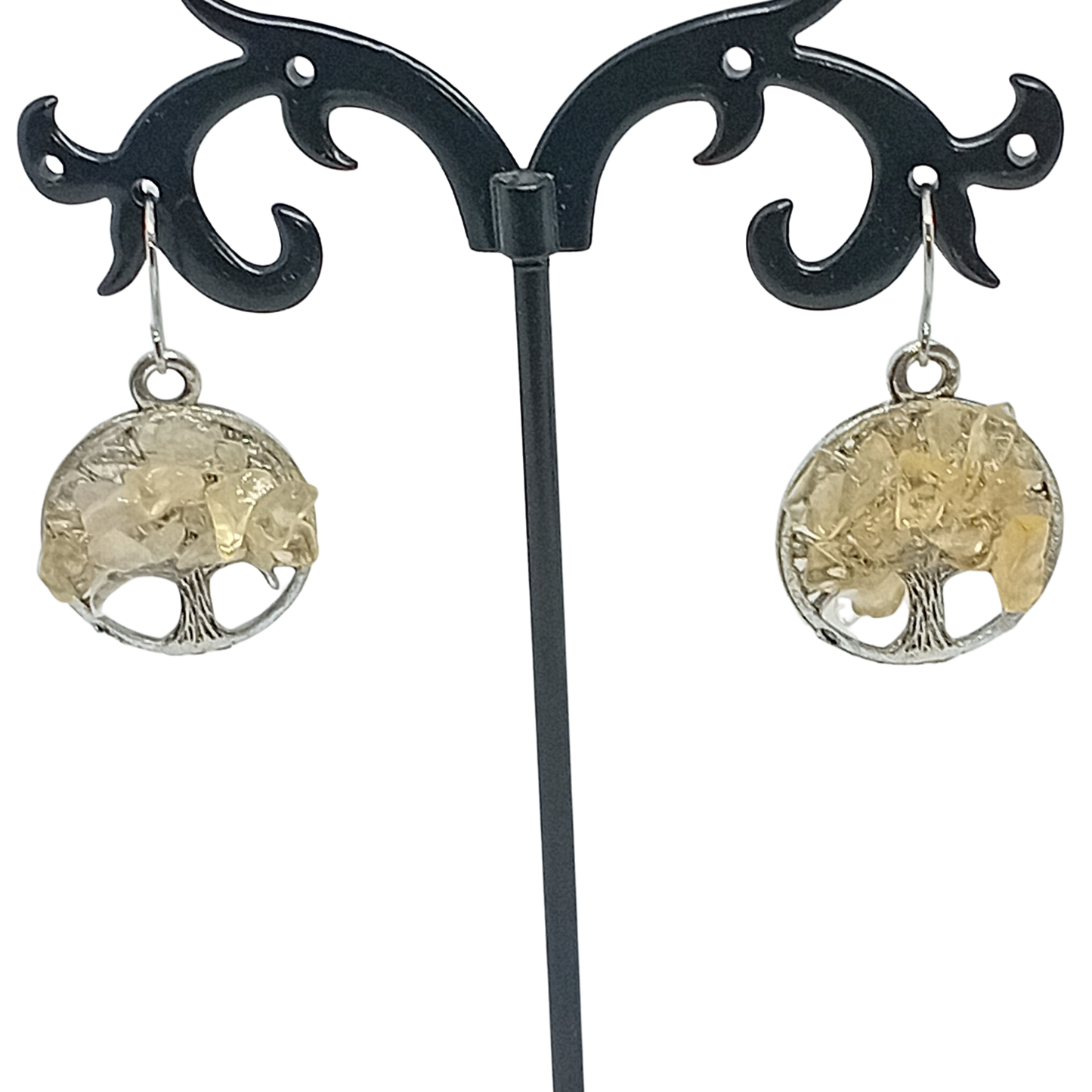 Citrine Tree Of Life Earrings