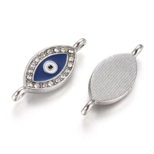 Evil Eye Rhinestone Link Connector