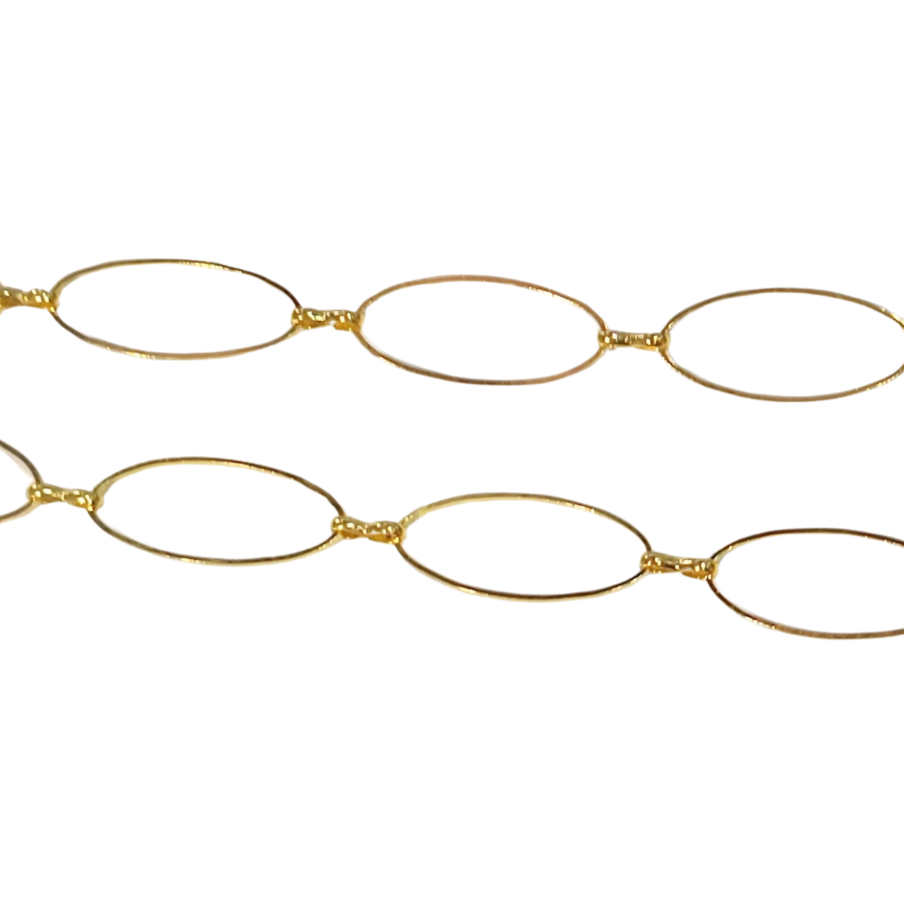 1m 25mm Gold Oval Link Chain