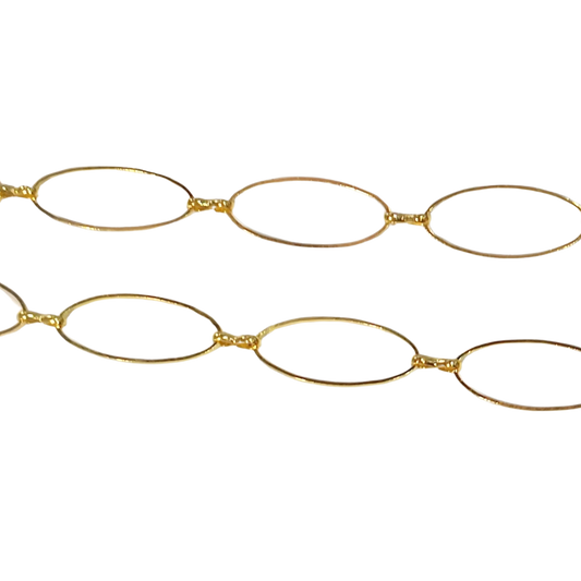 1m 25mm Gold Oval Link Chain