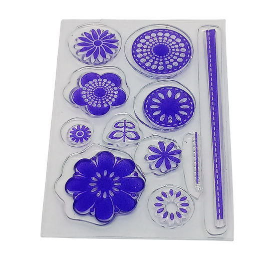 Floral Silicone Clear Stamps