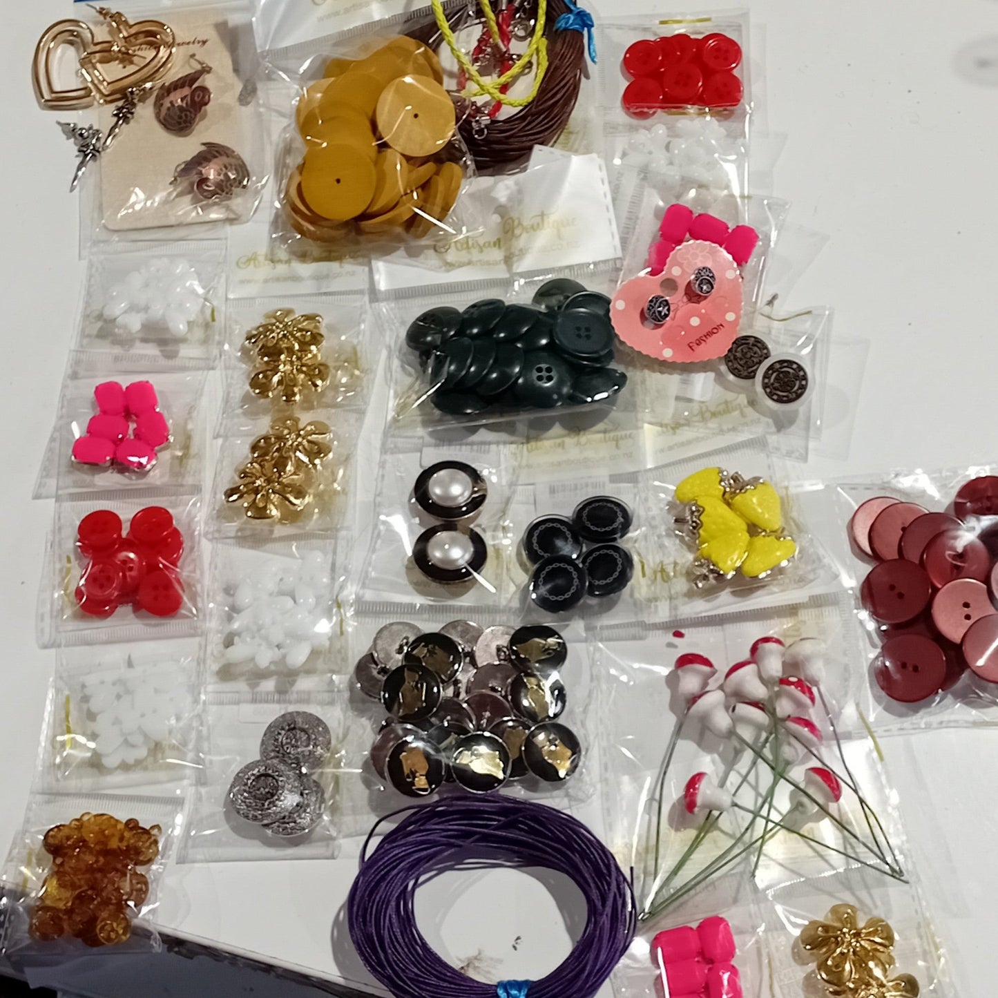 SALE! Buttons, Cords & Earrings Pack